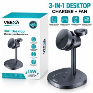 Veexa 3In1 Desktopcharger + Intelligeny Fan