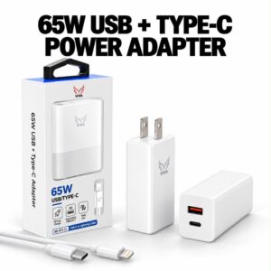 USB-C+USB-A 65W HOUSE ADAPTER + IPHONE CABLE