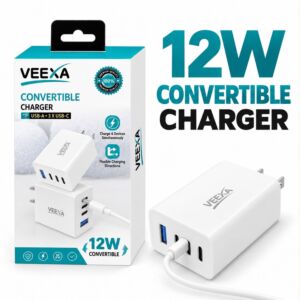 Veexa 12W Usb+2C+L Super Fast Charger