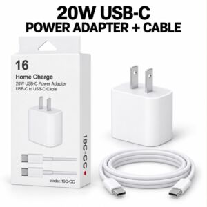 Home Charge 20W USB-C Power Adapter USB-C to USB-C Cable