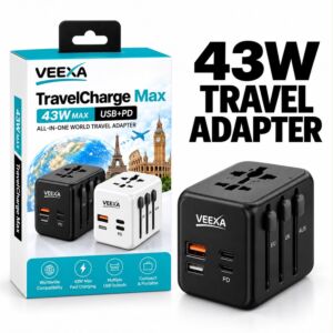 Veexa 43W Super Fast Travel Charge Max Black
