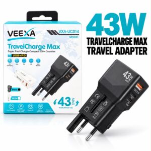 Veexa 43W Super Fast Travel Charge Max Black