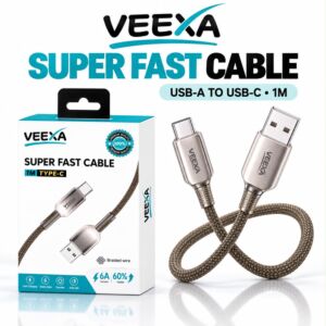 Veexa Brown Woven Usb-Tc Super Fast Cable