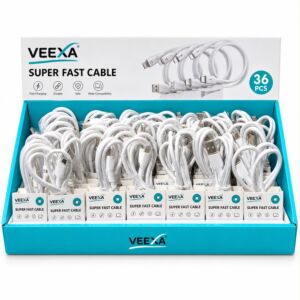 Veexa Display Box Woven Super Fast Cable