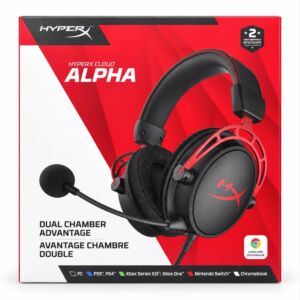 HyperX Cloud Alpha – Gaming Headset Compatibility: PC, PS5™, PS4™, Xbox Series X|S™, Xbox One™, Nintendo Switch™, Mobile