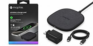 Mophie 15W Wireless Charge Pad with USB-C Wall Charger & Cable