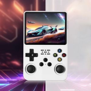 R36 Handheld Game Console 4K with 4" Screen Linux System-white 