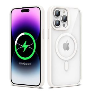 For Samsung S23 Ultra Skin Touch Feel [Magnetic Circle] Kickstand Hybrid - White