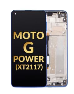 Fog LCD Assembly With Frame For Moto G Power (XT2117/2021) - Blue