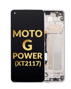 Fog LCD Assembly With Frame For Moto G Power (XT2117/2021) - Polar Silver